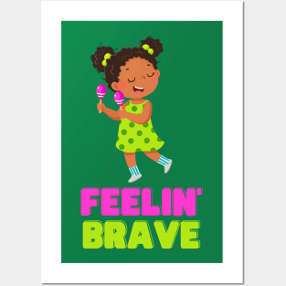 Curly hair maracas brave girl Posters and Art